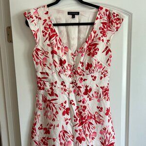 Banana Republic Floral Dress Linen Cotton blend